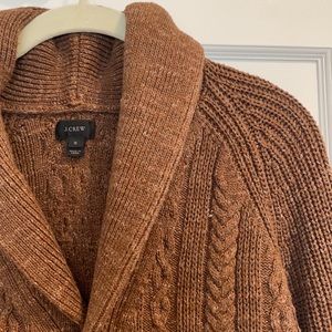 J.Crew Mens Cotton Cable-Knit Shawl Cardigan Sweater,